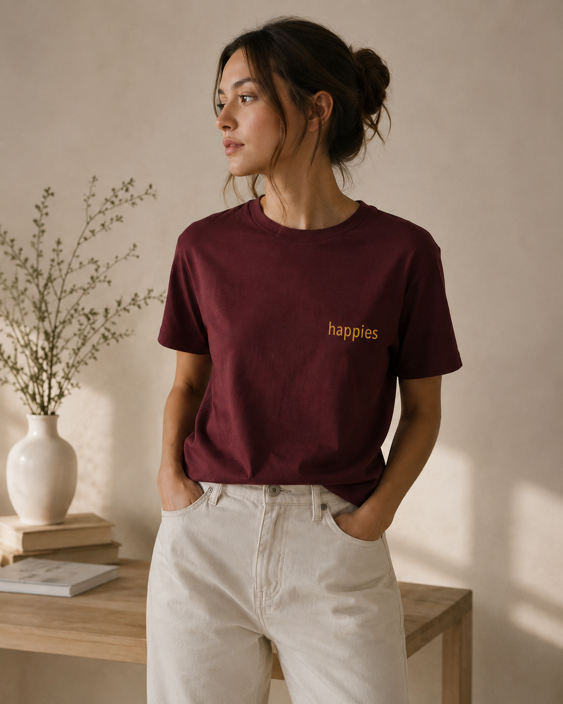 T-Shirt Αγάπη Μπορντό
