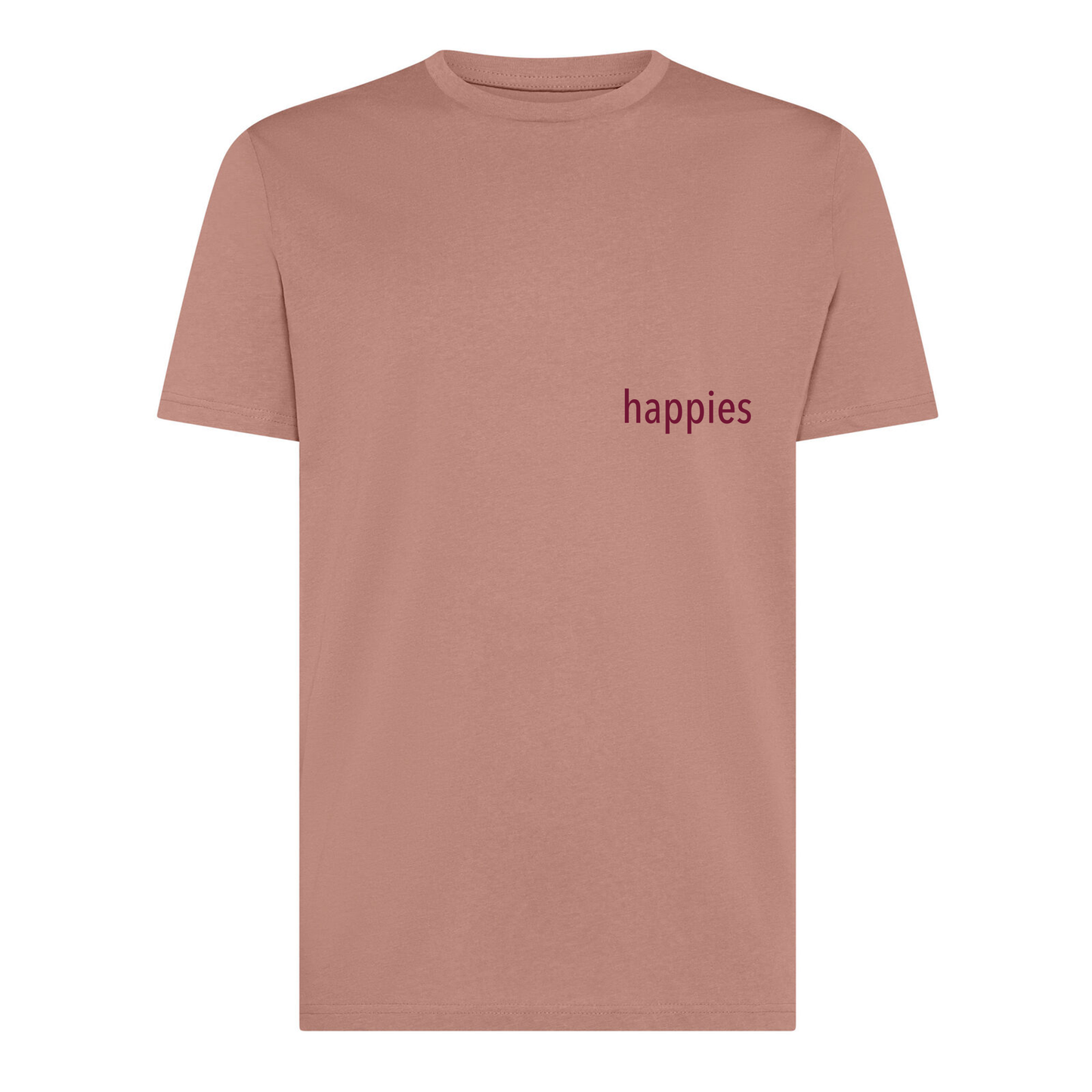 T-Shirt Χαρά — Κεραμιδί με Μπορντό Λογότυπο