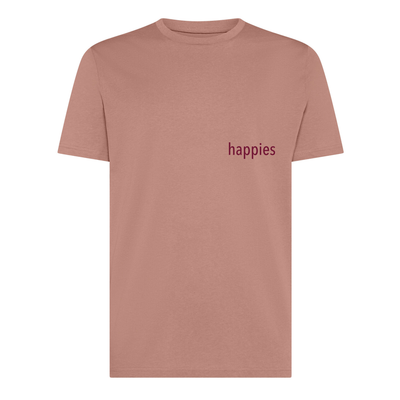 T-Shirt Χαρά — Κεραμιδί με Μπορντό Λογότυπο