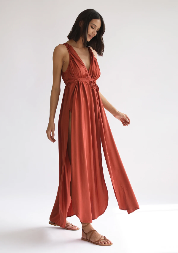 Gabriella Wrap Dress - Chilli