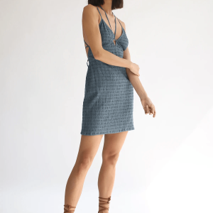 Gaia Mini Dress - Aegean Blue