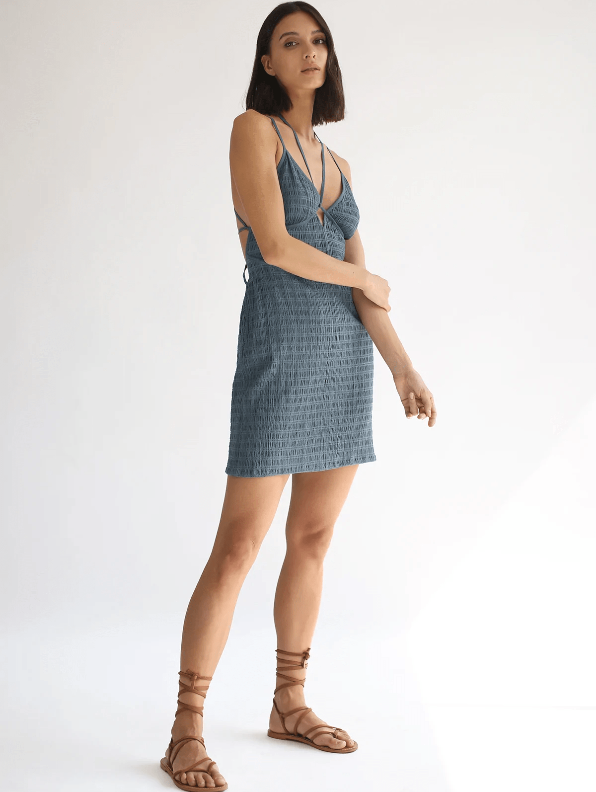 Gaia Mini Dress - Aegean Blue