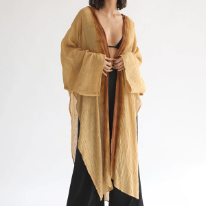 Rhea Hooded Cape - Sahara Sun/inca Gold Ombre
