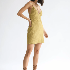 Gaia Mini Dress - Olive Oil