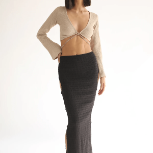 Thalia Top - Gray Morn