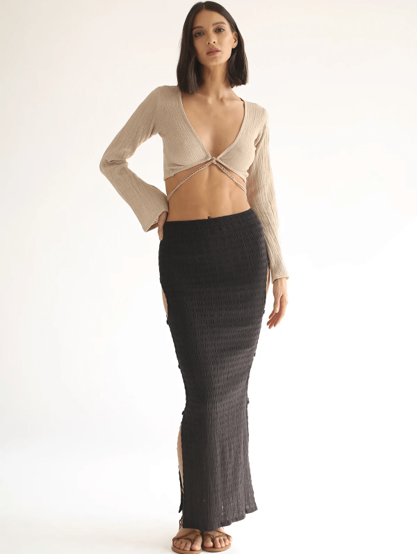 Thalia Top - Gray Morn