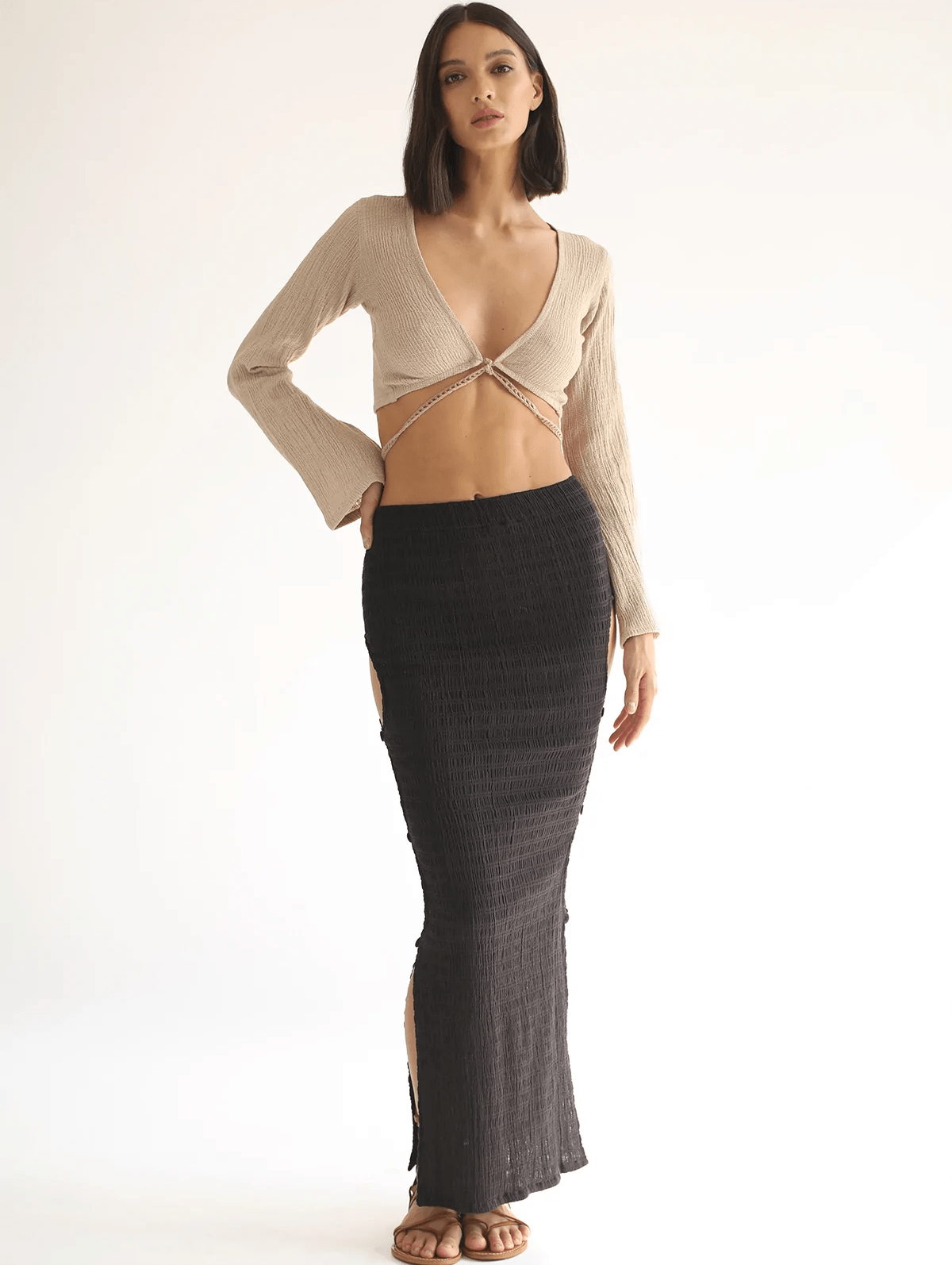 Thalia Top - Gray Morn