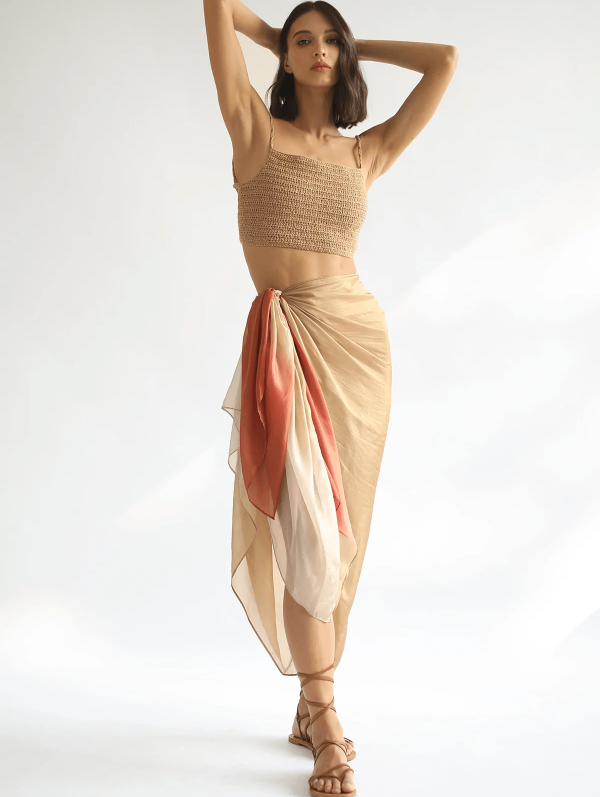 Sita Silk Sarong - Sunset Ombre