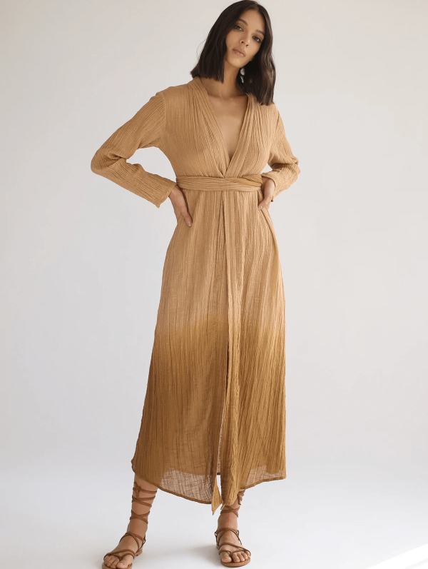 Aria Wrap Dress - Golden Ombre