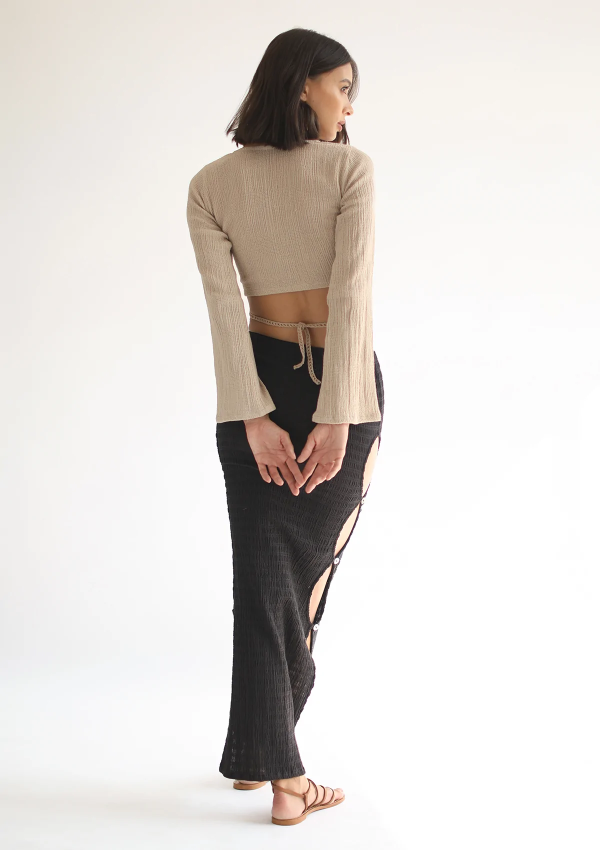 Thalia Top - Gray Morn