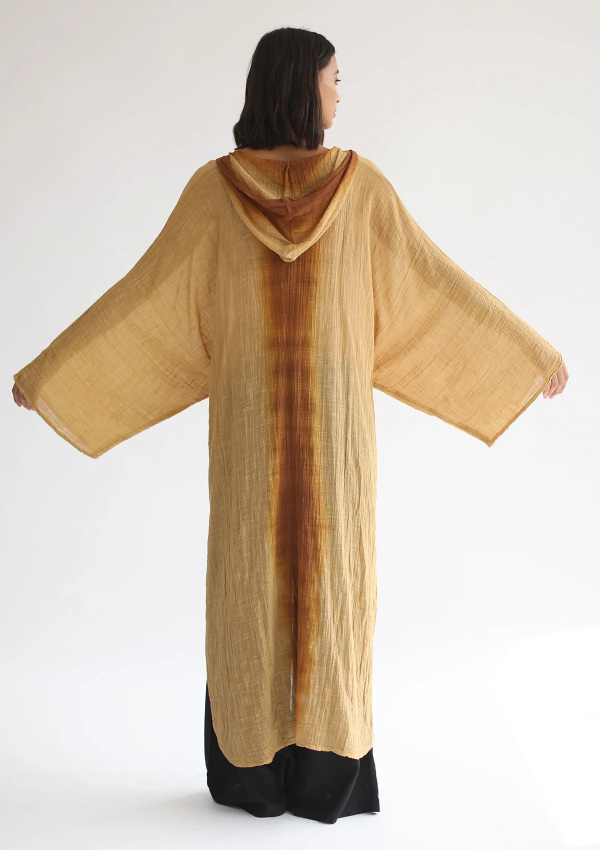 Rhea Hooded Cape - Sahara Sun/inca Gold Ombre