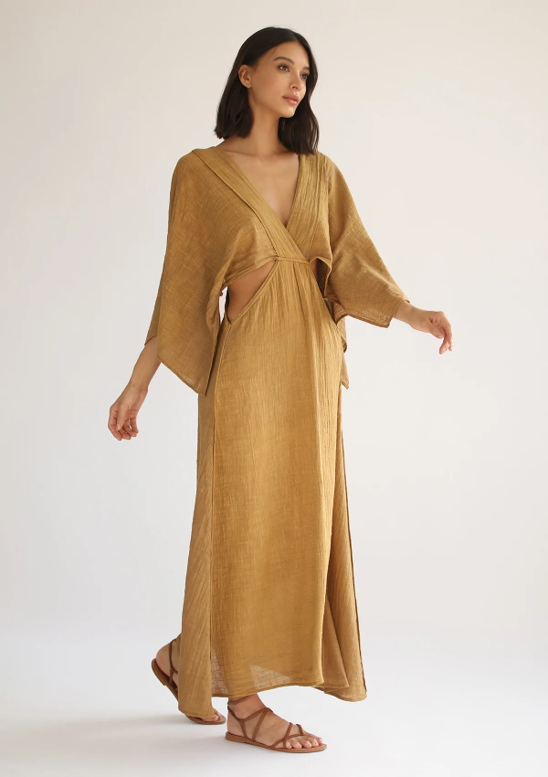 Aurora Dress - Golden Brown